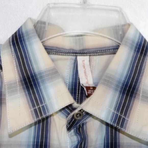 Transcript Medium Men’s Short Sleeve Button Shirt - Picture 2 of 5